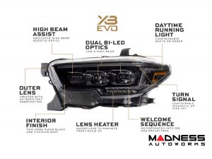 Toyota Tacoma LED Head Lights - XB EVO Series - Morimoto (2016-2023)